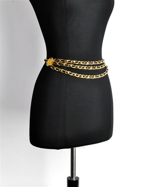 chanel boy black gold chain|vintage Chanel gold chain belt.